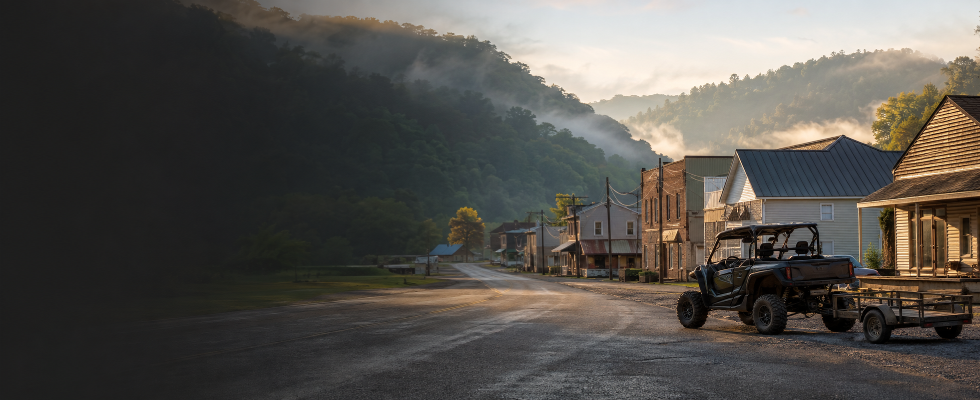 Appalachian trail-rider home base representing Man, West Virginia
